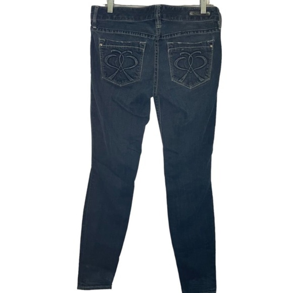 Express Women's Skinny Jeans - Dark Blue